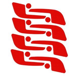 برچسب ایمنی شبرنگ طوقه دوچرخه فلکترا مدل wing360 بسته 18 عددی