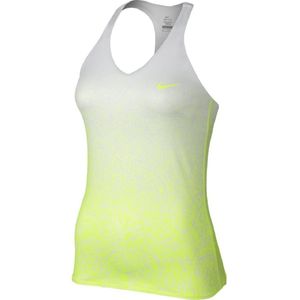 تاپ ورزشی زنانه نایکی مدل advantage printed tank   volt_white