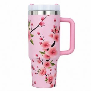 تراول ماگ مدل شکوفه گیلاس گنجایش 1.2 لیتر