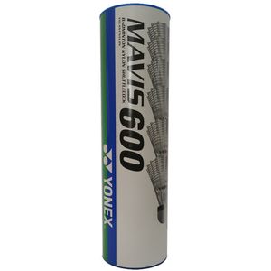 توپ بدمینتون یونکس مدل سفید mavis 600 بسته 6 عددی