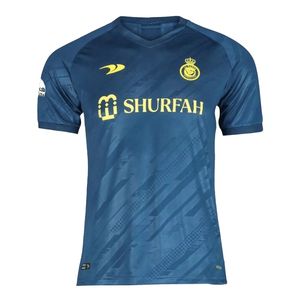 تی شرت  آستین کوتاه ورزشی مردانه مدل النصر عربستان پلیری کد away 2023