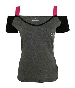 تی شرت ورزشی زنانه ساکریکس مدل ltsh566.d gry blk
