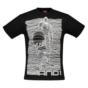 تیشرت پسرانه ورزشیand1 مدلdah6l117b m black