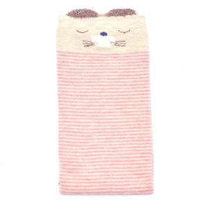 جوراب بچه گانه ساق بلند مدل d105pinkstriped