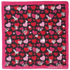 دستمال سروگردن طرح pink heart
