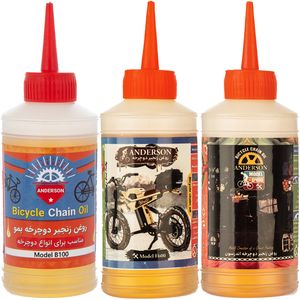 روغن زنجیر دوچرخه اندرسون مدل dfb461 حجم 80 میلی لیتر بسته 3 عددی