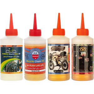 روغن زنجیر دوچرخه اندرسون مدل dfba حجم 80 میلی لیتر بسته 4 عددی