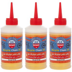 روغن زنجیر دوچرخه بمو مدل b100 حجم 80 میلی لیتر بسته 3 عددی