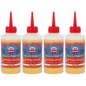 روغن زنجیر دوچرخه بمو مدل b100 حجم 80 میلی لیتر بسته 4 عددی