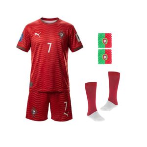 ست 5 تکه لباس ورزشی پسرانه مدل تیم ملی پرتغال طرح رونالدو جام جهانی 2026