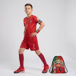 ست 7 تکه لباس ورزشی پسرانه مدل تیم ملی پرتغال طرح رونالدو جام جهانی 2026