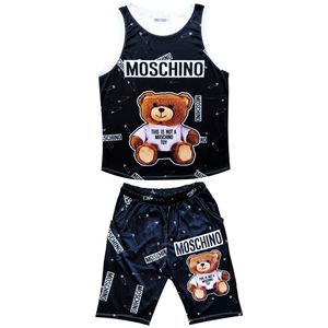 ست تاپ و شلوارک ورزشی مردانه مدل moschino کد kh01