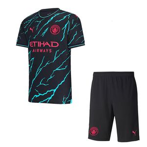 ست تی شرت و شلوارک ورزشی مردانه مدل منچستر سیتی کد away 2024