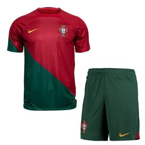 ست تی شرت و شلوارک ورزشی مردانه مدل پرتغال home wc 2022