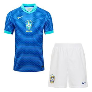 ست تی شرت و شلوارک ورزشی پسرانه مدل برزیل away 2024