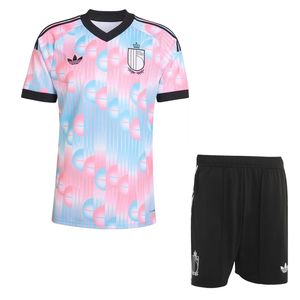 ست تی شرت و شلوارک ورزشی پسرانه مدل بلژیک away 2026