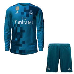 ست تی‌شرت آستین بلند و شلوارک ورزشی مردانه مدل رئال مادرید کد away 2018