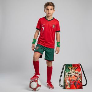 ست شش تکه لباس ورزشی پسرانه مدل پرتغال طرح رونالدو 2025