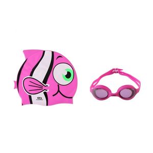 ست عینک و کلاه شنا بچگانه آروپک مدل swim combo set pink سایز 2