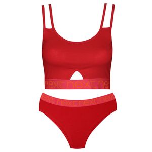 ست نیم تنه و شورت ورزشی زنانه کوزا مدل 9145 4 رنگ قرمز
