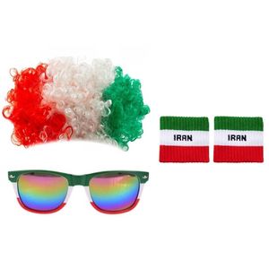 ست هواداری مدل تیم ملی ایران کد hair+sunglas بسته 4 عددی
