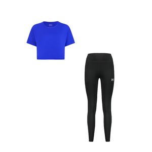 ست کراپ تی شرت و لگینگ ورزشی زنانه مدل 56 4104