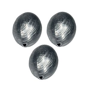 سرب ماهیگیری مدل بیضی کد 80g بسته 3 عددی