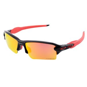 عینک ورزشی اوکلی مدل flak 2.0 red polarized prizm ruby lenses