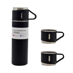 فلاسک مدل وکیوم  گنجایش 0.5 لیتر به همراه لیوان مجموعه 3 عددی