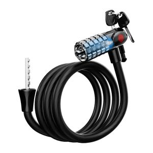 قفل دوچرخه مدل دوگانه چراغ دار کد dual lock led