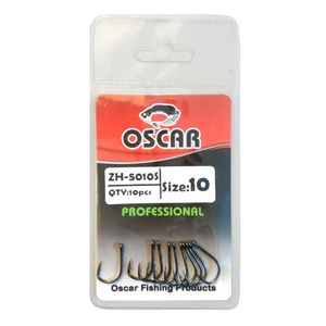 قلاب ماهی گیری پایه کوتاه اسکار مدل zh 5010s بسته 10 عددی سایز 7