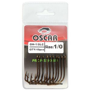 قلاب ماهیگیری اسکار مدل oh 1 0lc سایز 1_0 بسته 10 عددی