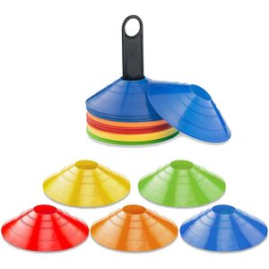 مانع تمرین مدل training cones 2019 در 4 رنگ مجموعه 32 عددی به همراه پایه نگهدارنده