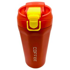 ماگ سفری مدل coffee طرح مات گنجایش 0.4 لیتر