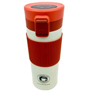 ماگ سفری مدل هوشمند درجه دار طرح coffee cup گنجایش 0.4 لیتر