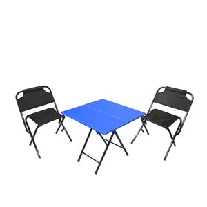 میز و صندلی سفری میزیمو مدل 2 تیکه تاشو کد 2578 مجموعه 3 عددی