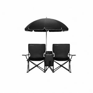 میز و صندلی و سایه بان سفری تاشو دو نفره پرودو مدل pdlfstch21bk مجموعه 3 عددی