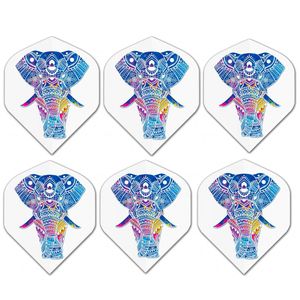 پر یدک دارت مدل designa کد 75mic multicolourelephant بسته 6 عددی