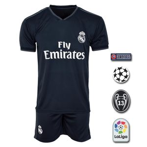 پیراهن و شورت ورزشی طرح رئال مادرید مدل away18_19 به همراه تگ