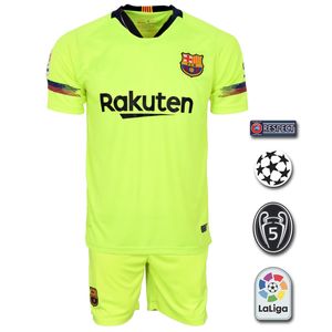پیراهن و شورت ورزشی طرح مسی مدل بارسلونا away18_19 به همراه تگ