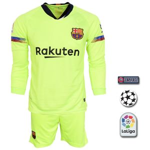 پیراهن و شورت ورزشی مردانه طرح بارسلونا مدل away18_19 به همراه تگ