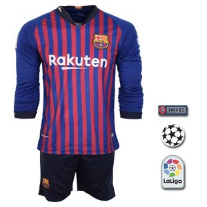 پیراهن و شورت ورزشی مردانه طرح مسی مدل بارسلونا sl home18_19 به همراه تگ