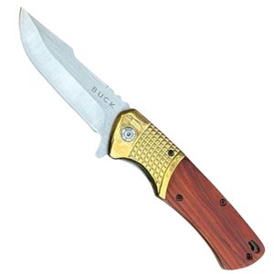 چاقوی سفری باک مدل wood‑brass x