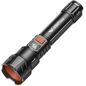 چراغ قوه دستی اسمایلینگ شارک مدل 5 حالته شارژی sd 5239a با نور مهتابی