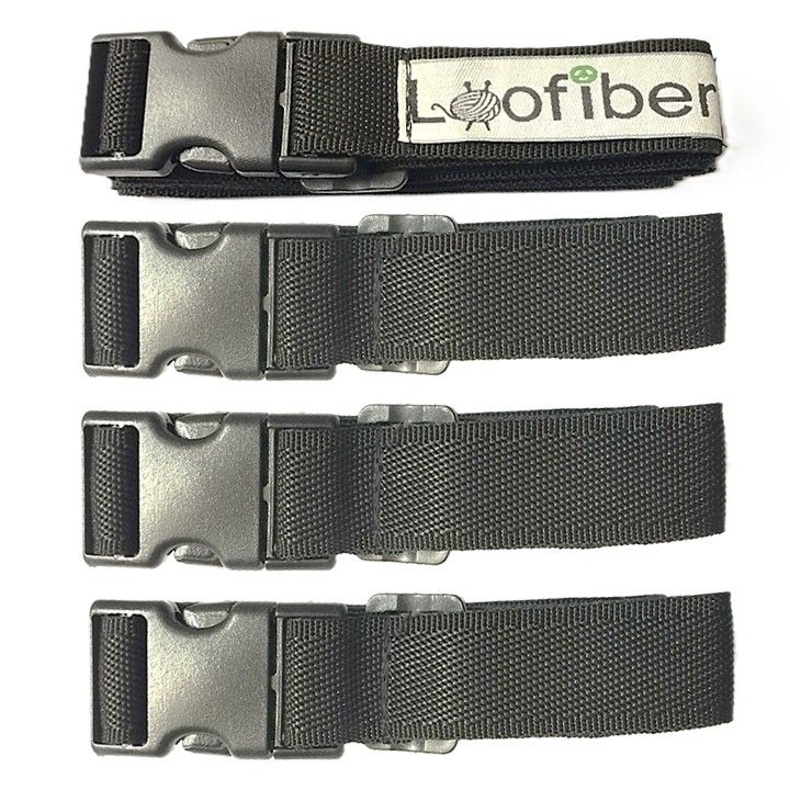 بند نگهدارنده کیف و کوله پشتی لوفایبر مدل 190 2.5cm مجموعه 4 عددی