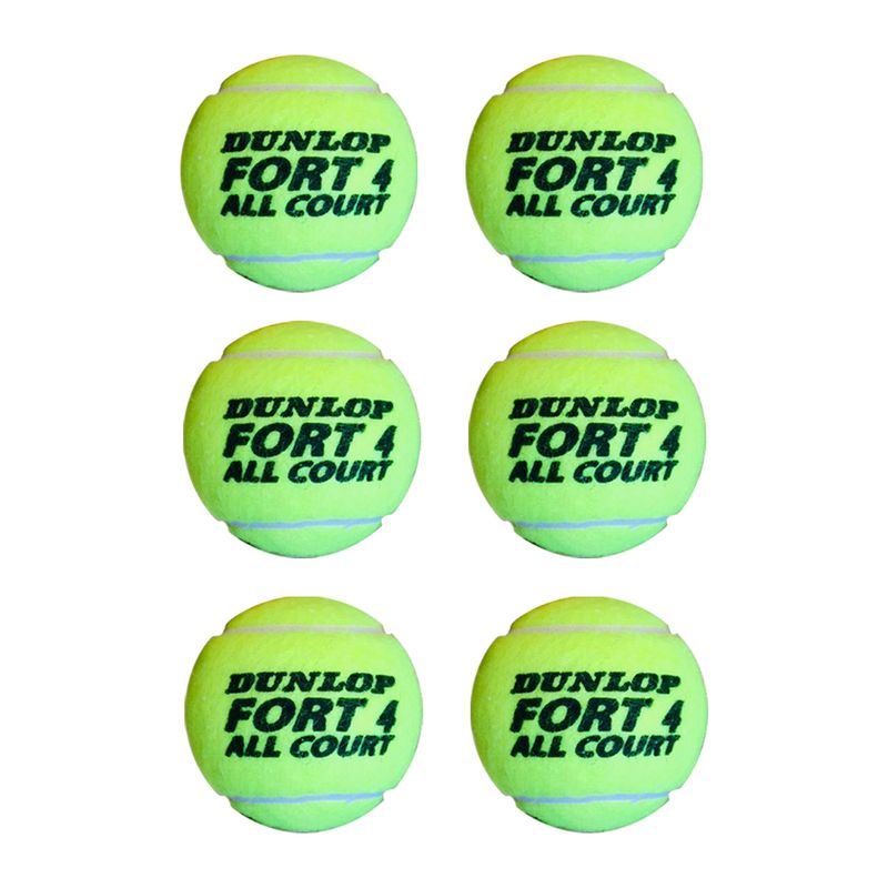 توپ تنیس دانلوپ مدل fort all court بسته 6 عددی