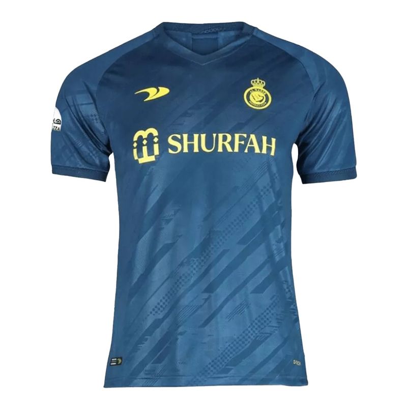تی شرت  آستین کوتاه ورزشی مردانه مدل النصر عربستان پلیری کد away 2023