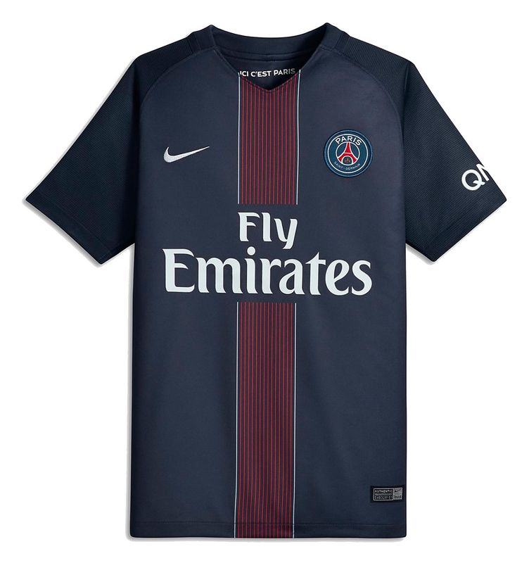 تی شرت ورزشی آستین کوتاه پسرانه 2016 2017 psg home nike shirt kids   نایکی