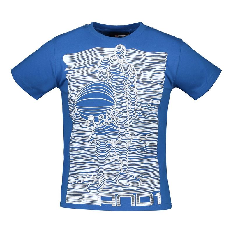 تیشرت ورزشی پسرانه and1 مدلdah6l117b m blue