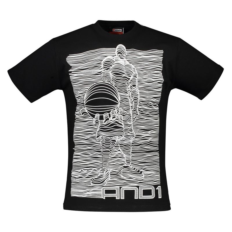 تیشرت پسرانه ورزشیand1 مدلdah6l117b m black